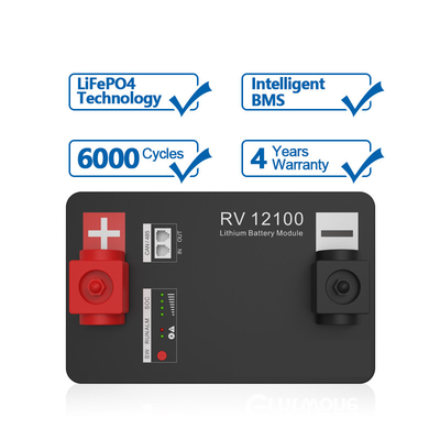 12V 100ah RV Lithium Ion Batteries With 4 Years Warranty UN38.3 CE