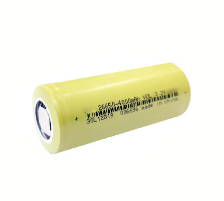 Cylindrical Shape LFP Battery Cell 26700 3.2V 4000mah 2C Discharge Rate UN38.3 CE IEC62133
