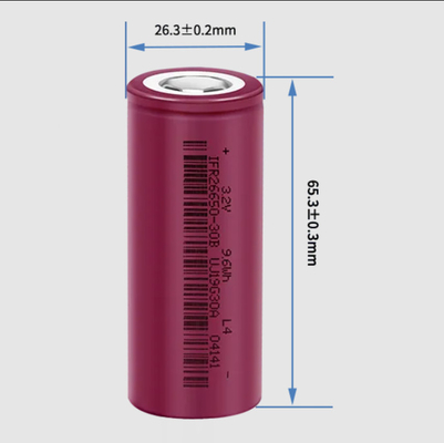 Hight Power 10C Discharge Rate LiFePO4 Battery Cell 26650 3.2V 3000mah